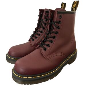 Dr. Martens Boots Women's Size 5 1460 Smooth Leather Lace Up Cherry Red Leather